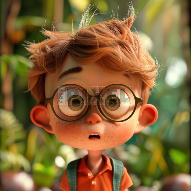 Free 3D Images - 3D Animated Cartoon Boy Character With Glasses In The ...
