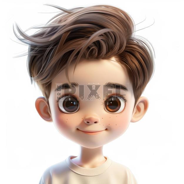 Free 3D Images - 3D Animated Cartoon Boy Character With Brown Hair ...
