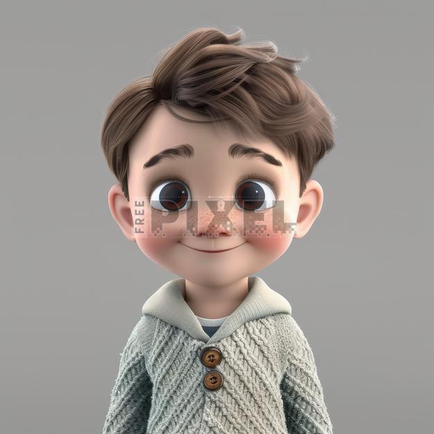 Free 3D Images - 3D Animated Cartoon Boy Character With Brown Hair And ...