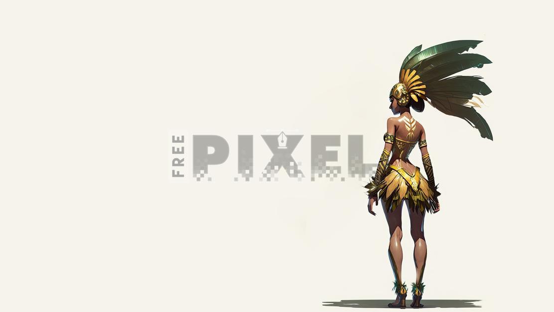 Free 3D Images - 3D Render, Rear View Of Brazilian Female Samba Dancer ...