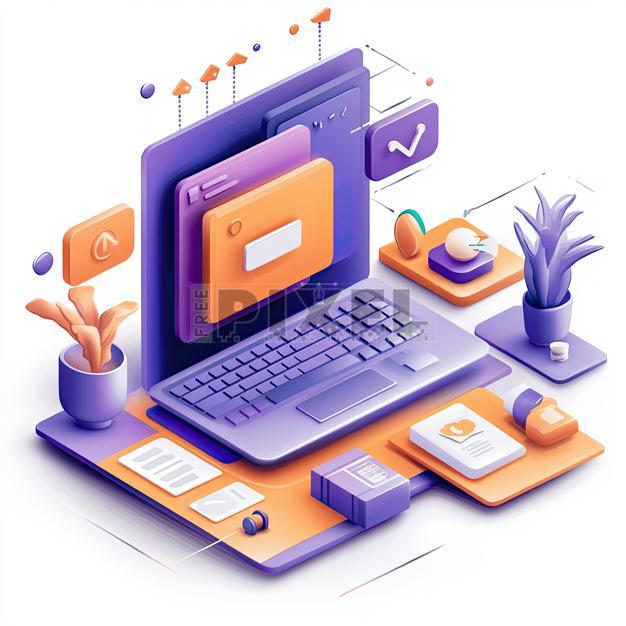 Free 3D Images - 3D Laptop With Email Icon | FreePixel.com
