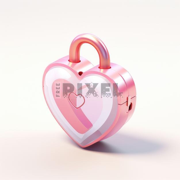 Free 3D Images - Heart-shaped Lockbox With A Heart On The Keychain ...