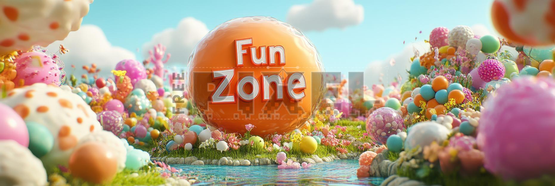 Free 3D Images - 3D Fun Zone Text Display Surrounded By Floral ...