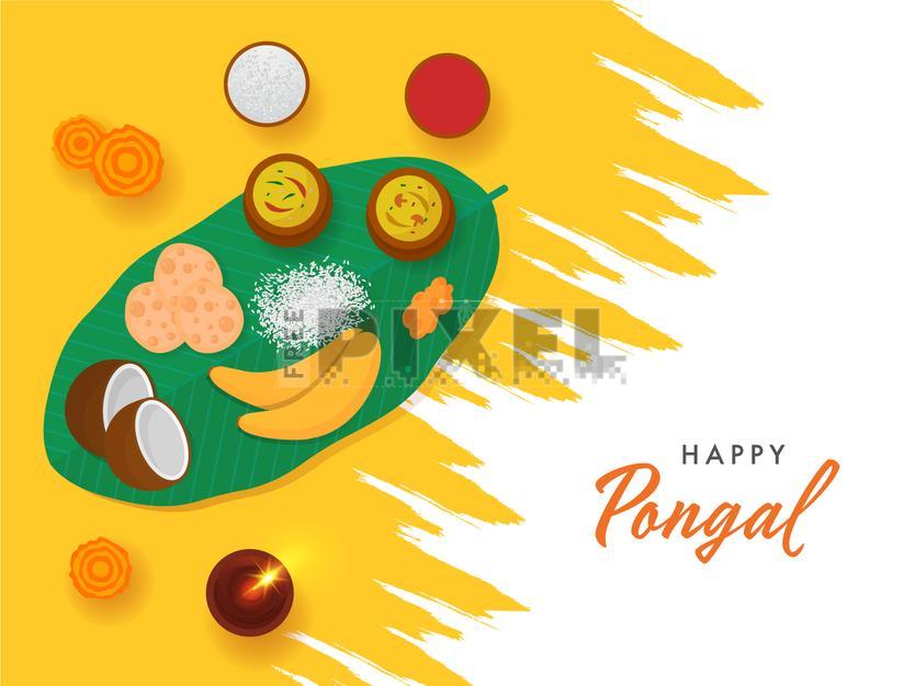 Pongal Harvest Festival Drawing Easy