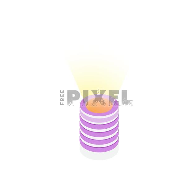 Free Icons - 3D Isometric Illlustration Of Database Icon. | FreePixel.com