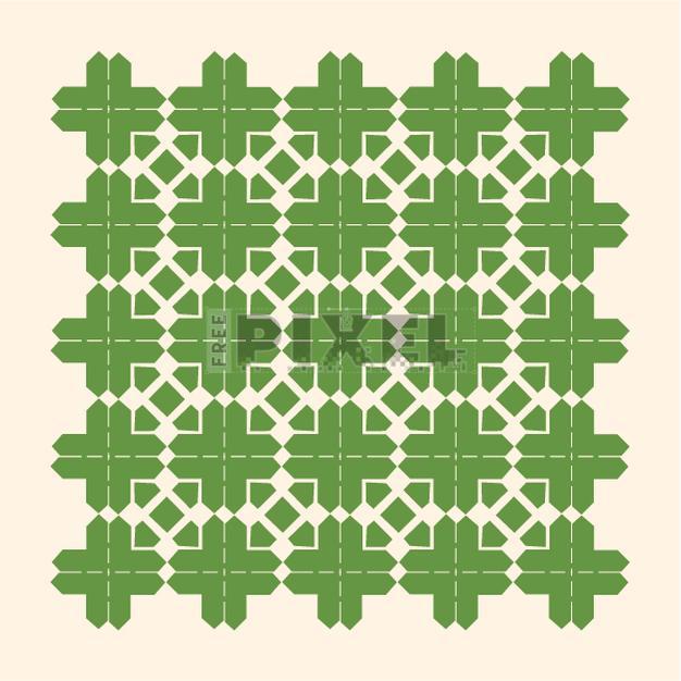 Free Icons - Abstract Monochrome Islamic Design Pattern In Green Color ...
