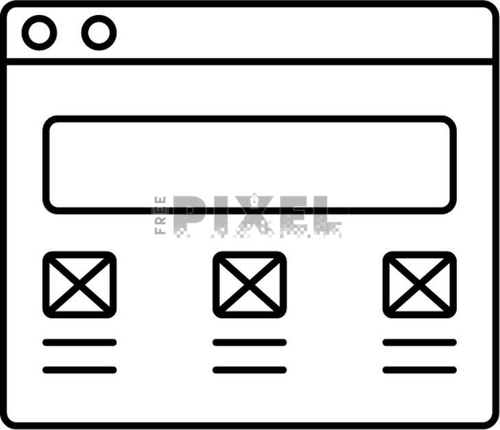 Free Icons - Application Browser Page Icon In Black Outline ...