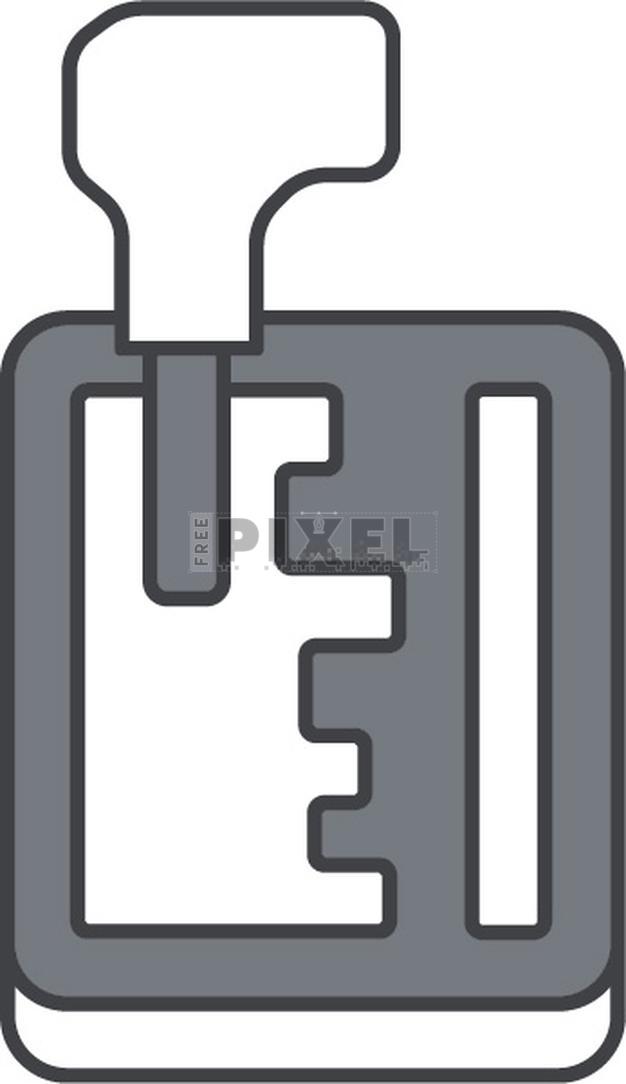 Free Icons - Auto Gear Shifter Icon In Gray White Color. | FreePixel.com