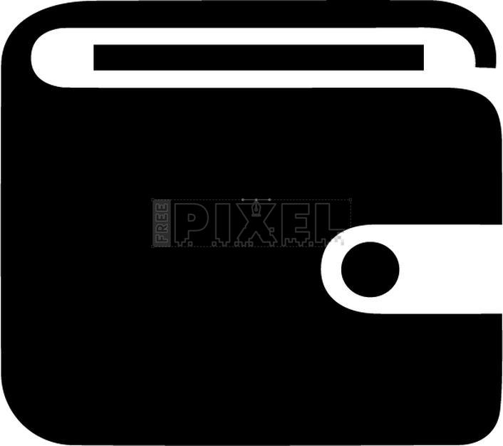 Free Icons - Black And White Illustration Of A Wallet. Vector Sign Or ...