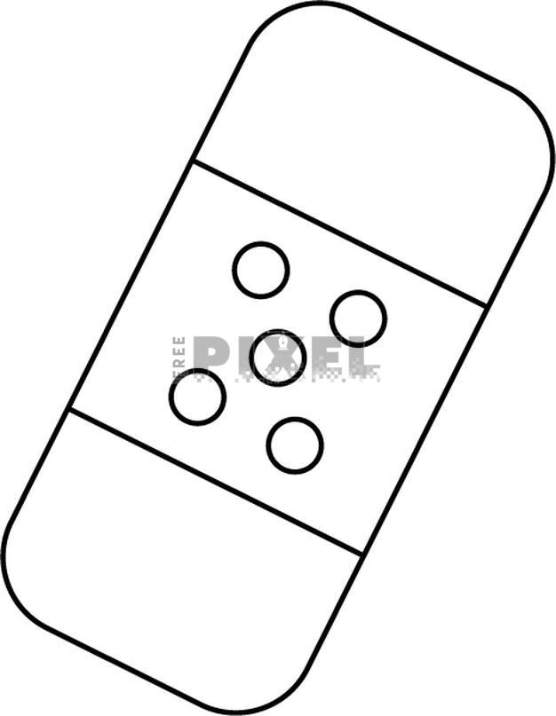 Free Icons - Black Line Art Band Aid Icon In Flat Style. | FreePixel.com