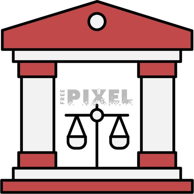 Free Icons - Brown And White Court Building Symbol Or Icon. | FreePixel.com
