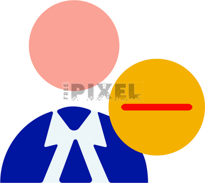Free Icons - Character Of Man With Rejected Sign. | FreePixel.com
