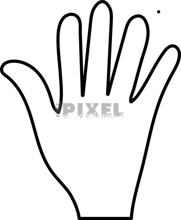 Free Icons - Flat Style Hand In Black Line Art. | FreePixel.com