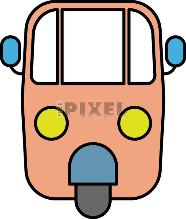 Free Icons - Front View Of An Auto Rickshaw. Vector Transport Sign Or ...