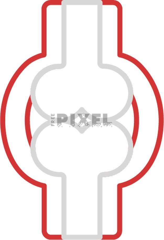 Free Icons - Grey And Red Linear Joint Structure Icon. | FreePixel.com