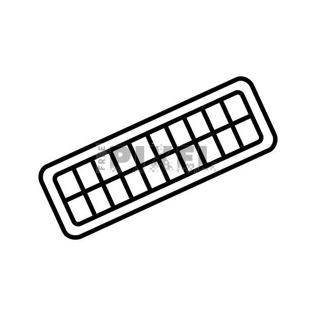 Free Icons - Ice Tray Icon In Black Line Art. | FreePixel.com