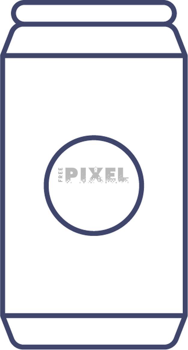 Free Icons - Illustration Of Beverage Can Line Icon In Thin Line Art ...