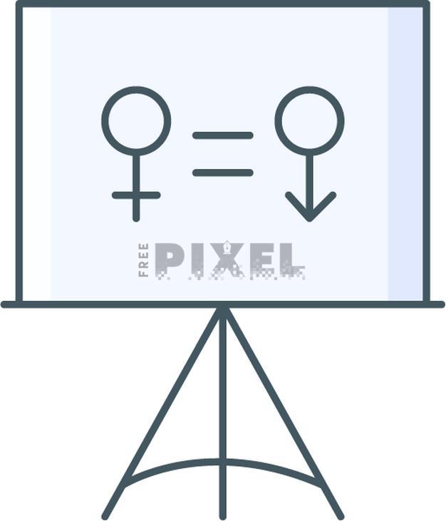 Free Icons - Illustration Of Blue Color Gender Equality On Board Icon ...