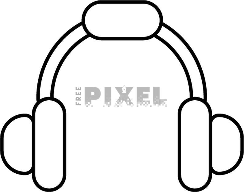 Free Icons - Illustration Of Headphone Icon In Thin Line Art ...
