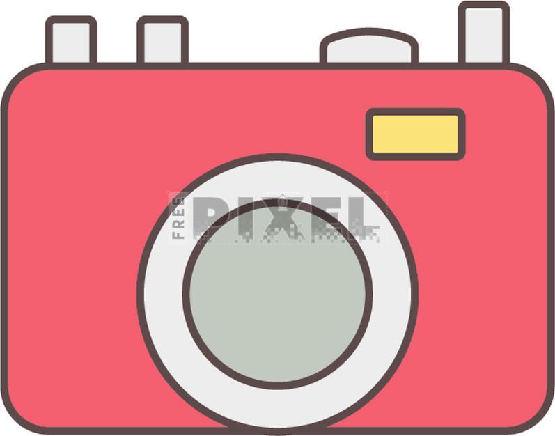 Free Icons - Isolated Camera Icon In Red Color. | FreePixel.com