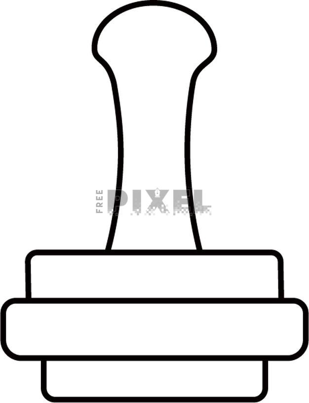 Free Icons - Isolated Stamper Icon In Line Art. | FreePixel.com