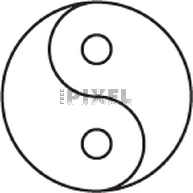 Free Icons - Isolated Yin Yang Symbol Icon In Line Art. | FreePixel.com