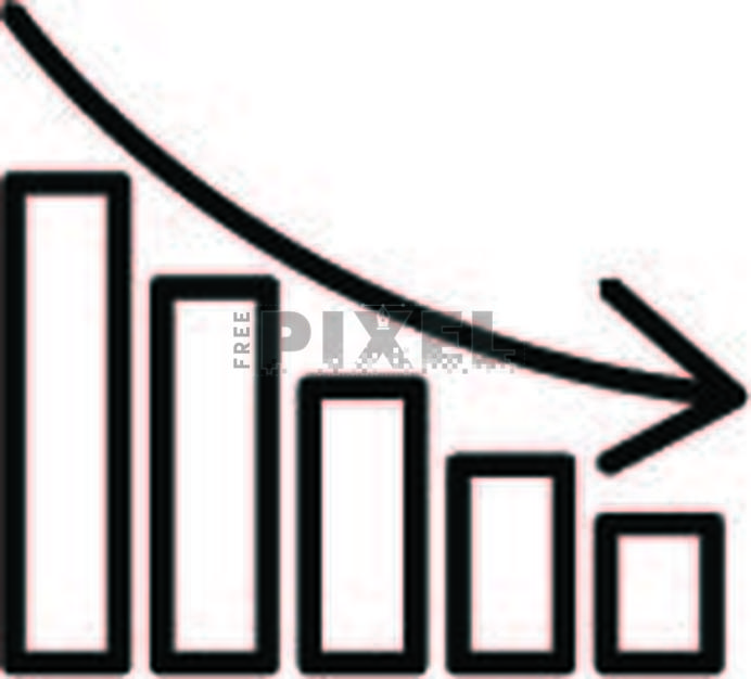 Free Icons - Line Art Down Up Bar Chart With Arrow Icon In Flat Style ...
