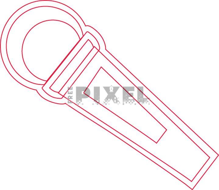 Free Icons - Microphone In Red And White Color. | FreePixel.com