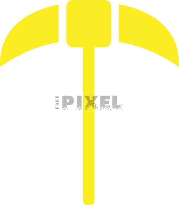 Free Icons - Pickaxe Icon Or Symbol In Yellow Color. | FreePixel.com