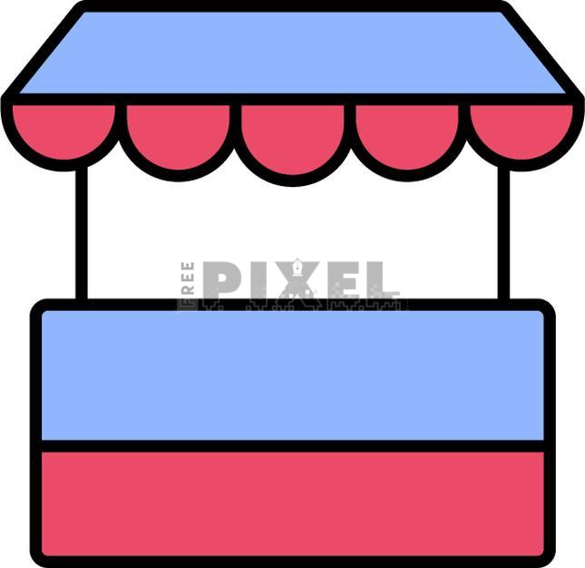 Free Icons - Shop Icon In Blue And Pink Color. | FreePixel.com