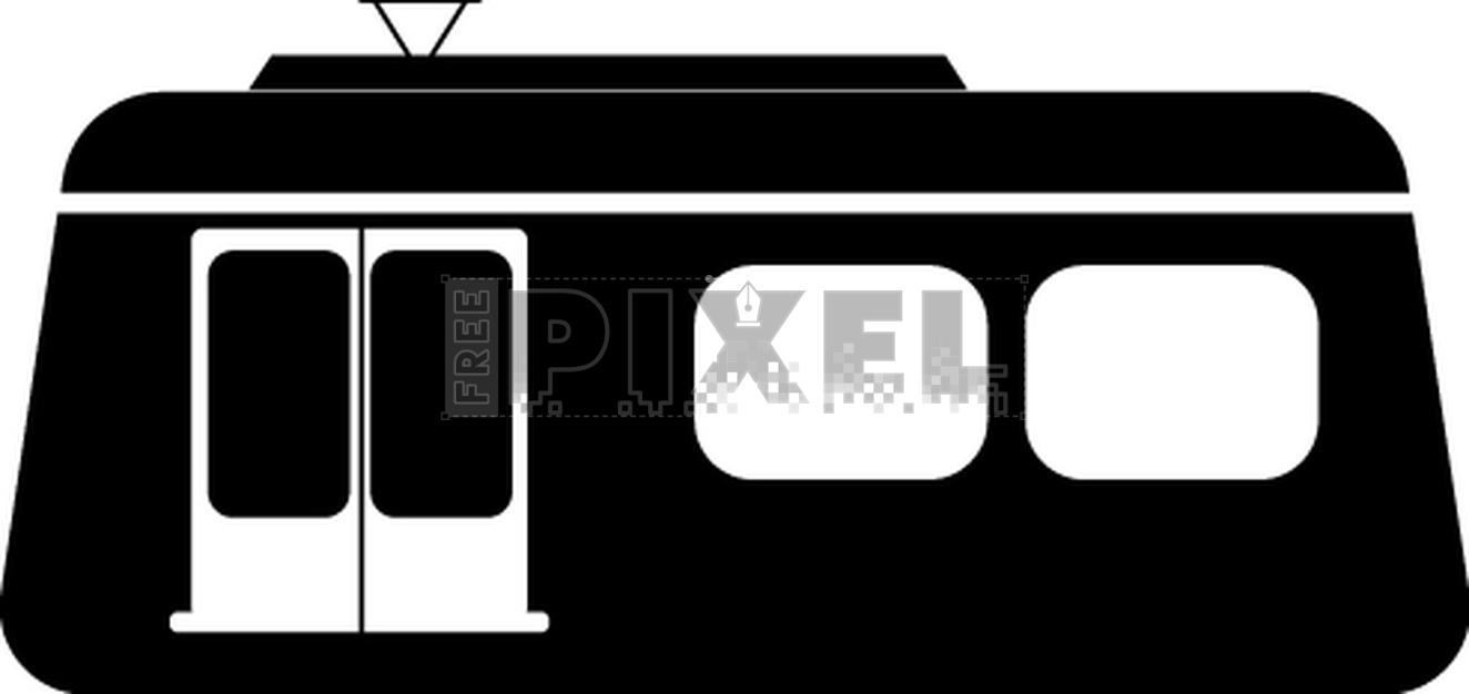 Free Icons - Side View Of A Train, Vector Sign Or Symbol For ...