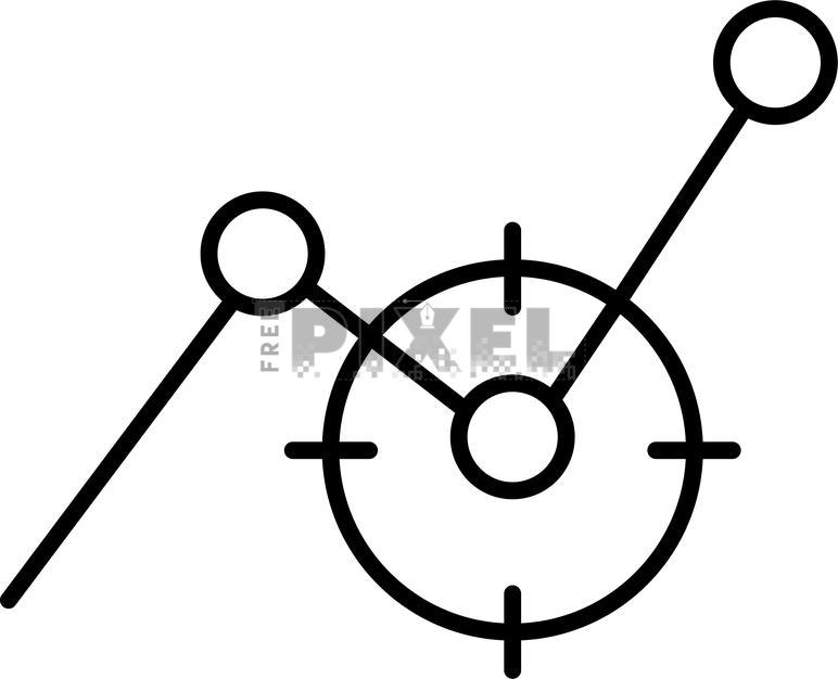 Free Icons - Strategy Wave Graph Chart With Target Point Icon In Thin ...