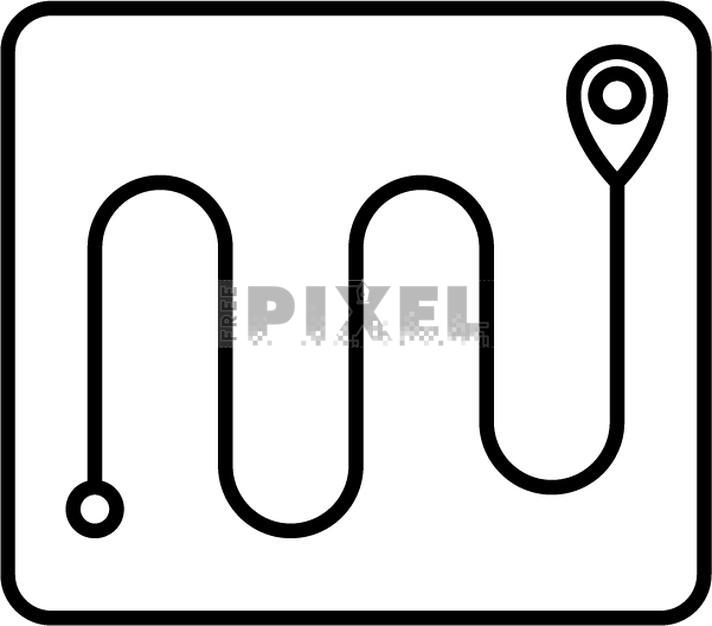 Free Icons - Street Location Point Map Line Art Icon. | FreePixel.com