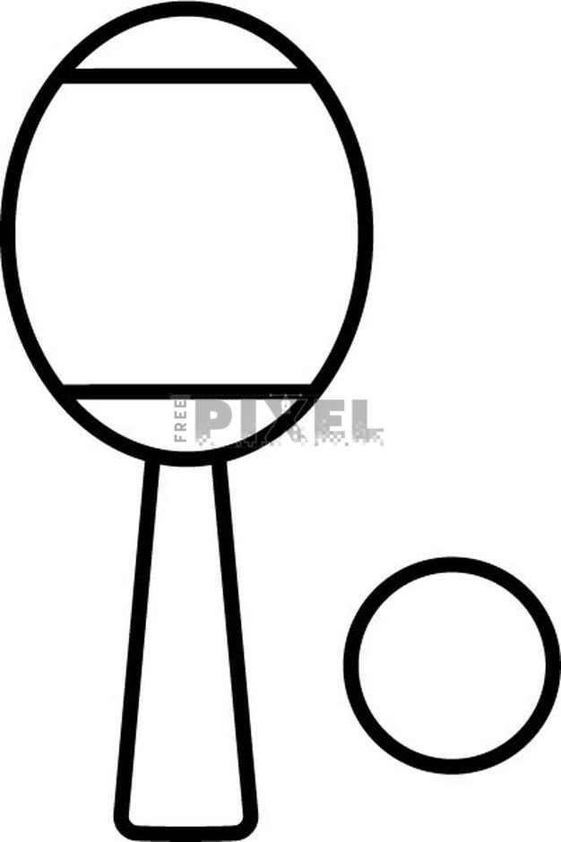 Free Icons - Table Tennis Racket Icon In Thin Line Art. | FreePixel.com