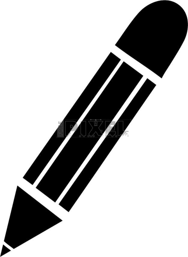 Free Icons - Vector Pencil Icon Or Symbol In Flat Design. Black And ...