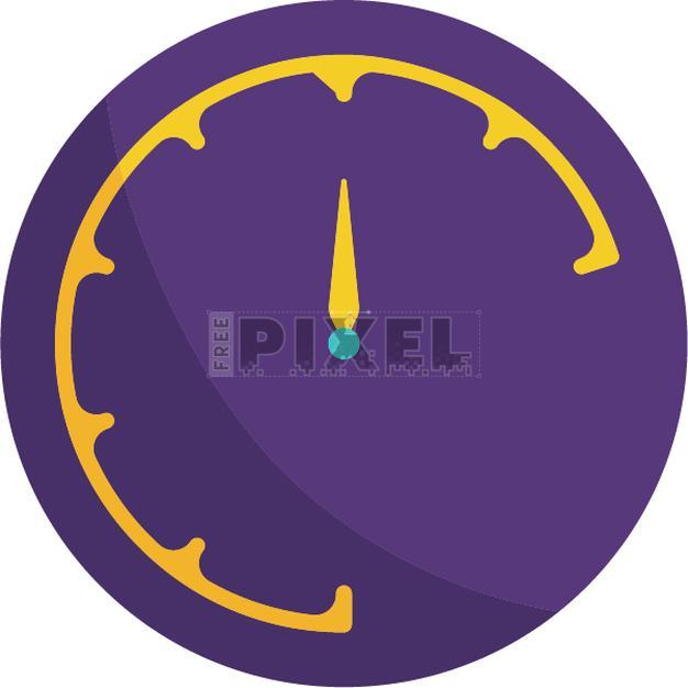 Free Icons - Yellow And Purple Speedometer Icon In Flat Style ...