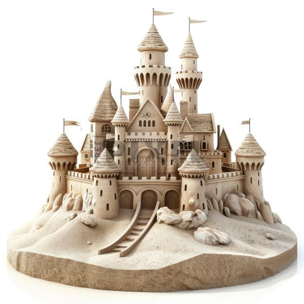 Free Illustrations - Enchanting Castle Keep - 3D Sand Castle Model ...