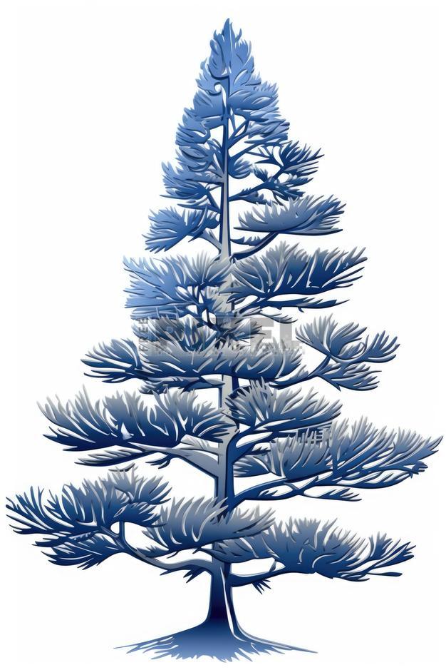 Free Illustrations - Bleuette, The Blue Tree | FreePixel.com