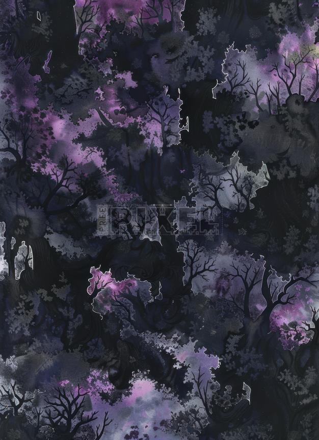 Free Illustrations - Dark Forest Pattern | FreePixel.com