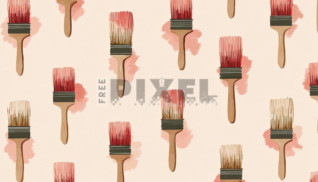 Free Illustrations - Paintbrush Seamless Pattern Background ...