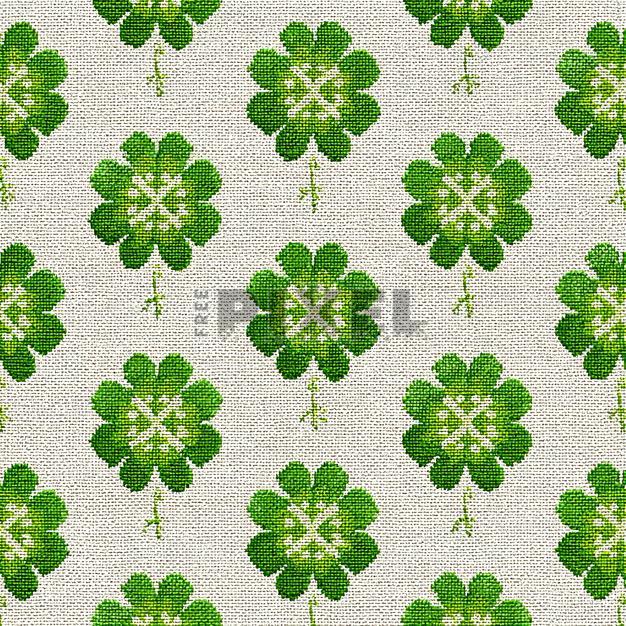 Free Illustrations - Green Clover Pattern On White Background ...
