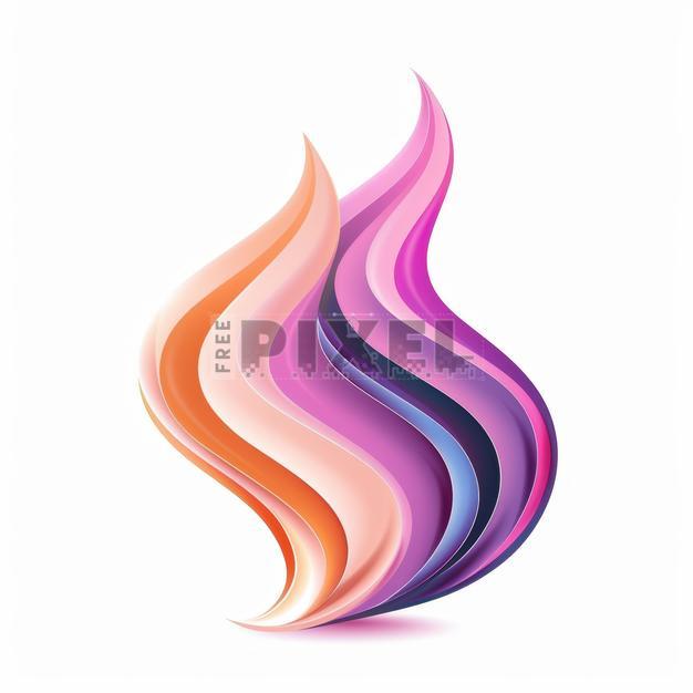 Free Illustrations - Abstract Colorful Flame | FreePixel.com