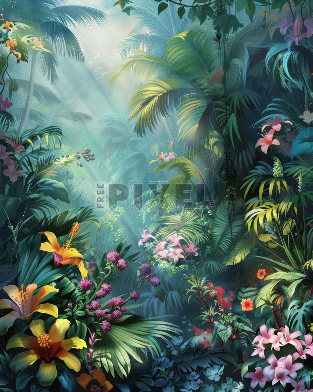 Free Illustrations - Tropical Paradise | FreePixel.com