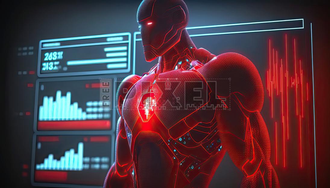 Free Illustrations - Robot Operating Virtual Interface And Manipulating ...