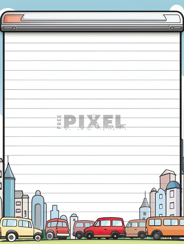 Free Illustrations - Skyline Journal Printable Lined Paper Featuring ...