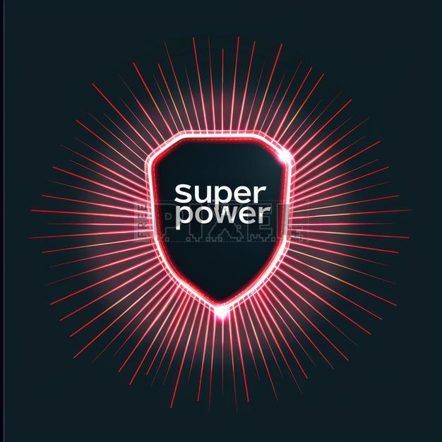 Free Illustrations - Super Power Text On Rays Background For Bold ...