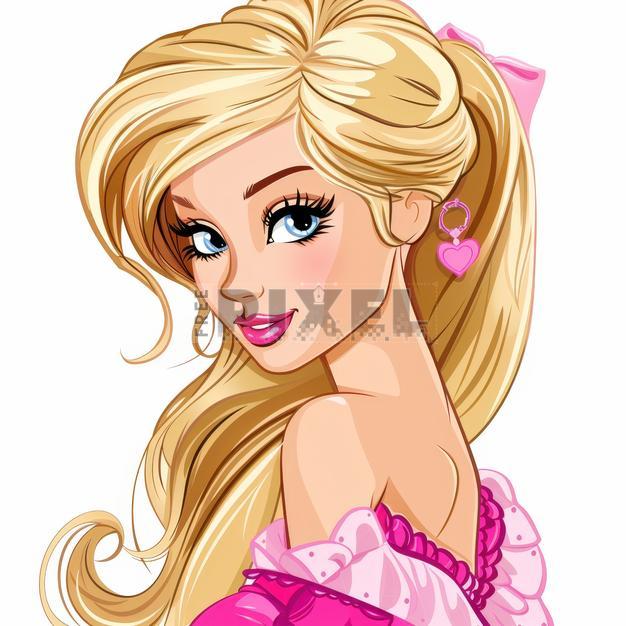 Free Illustrations - Barbie Princess Doll In Elegant Pink Gown, Closeup  Image. | FreePixel.com