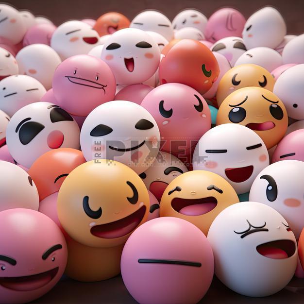 Free Photos - Colorful Emoji Balls Display A Range Of Vivid Emoticons ...