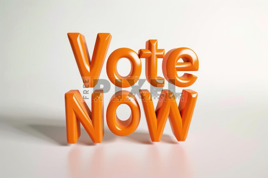 Free Photos - Orange 3D Vote Now Text Design For Election Day ...