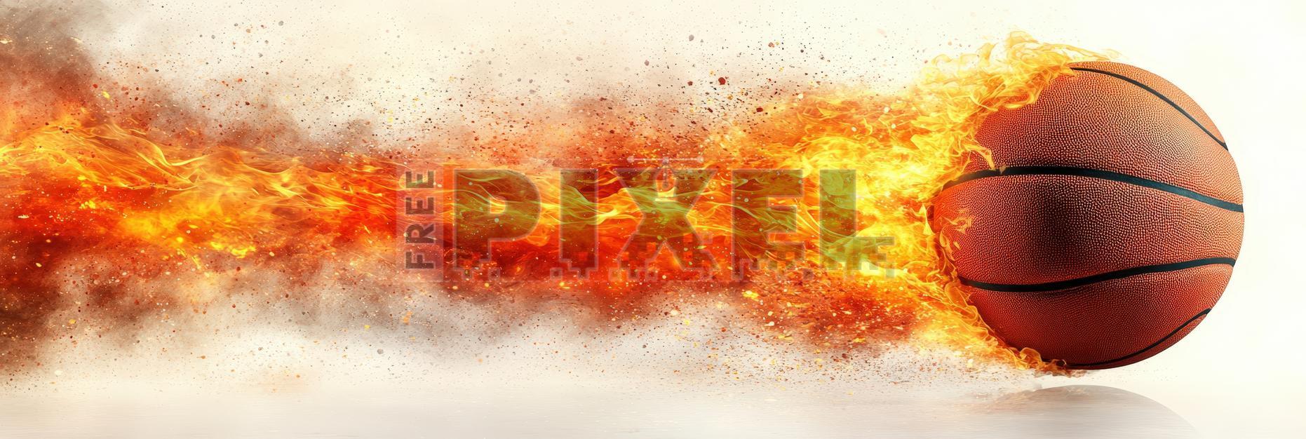 Basketball On Fire Png